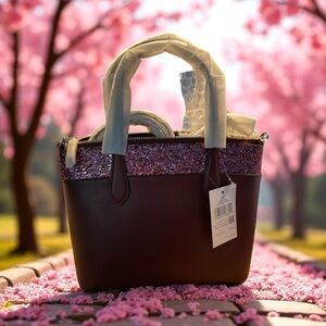 NWT Kate Spade Glitter & Cherrywood Satchel